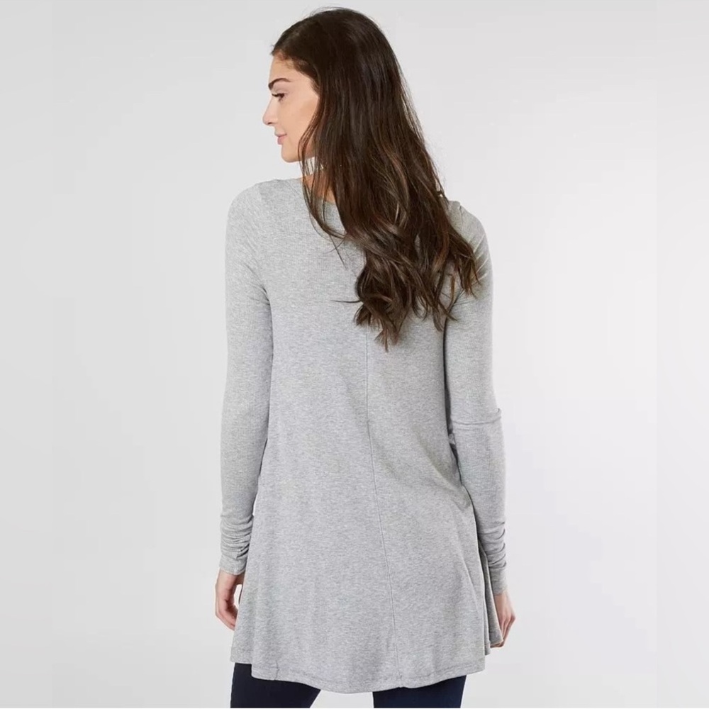 Free People Flowy January Top Grey Medium - Picture 2 of 9